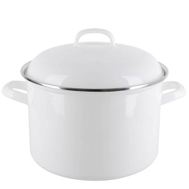 istock Covered Casserole In Steel Isolated 455847087