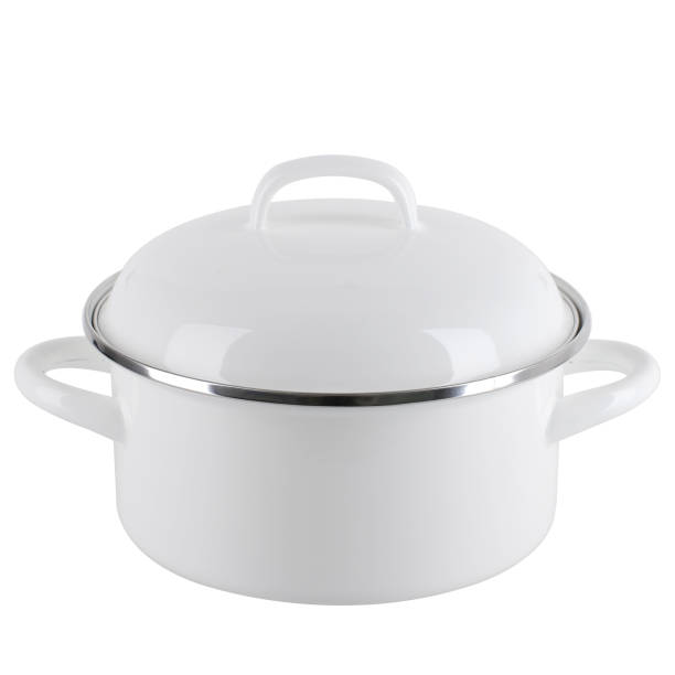 istock Covered Casserole In Steel Isolated 455847103