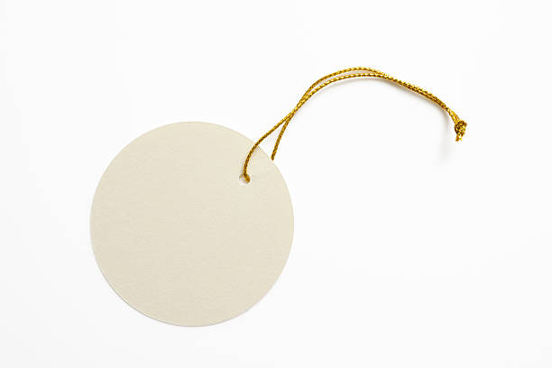 istock Isolated shot of blank round tag on white background 455862887