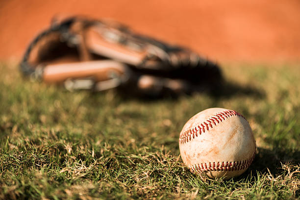 istock Baseball Mitt Glove with Ball 455903785