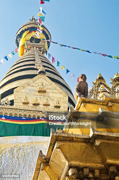 Foto de Templo Do Macaco Kathmandhu Nepal e mais fotos de stock de Arquitetura - Arquitetura, Bagmati, Bandeira de Oração