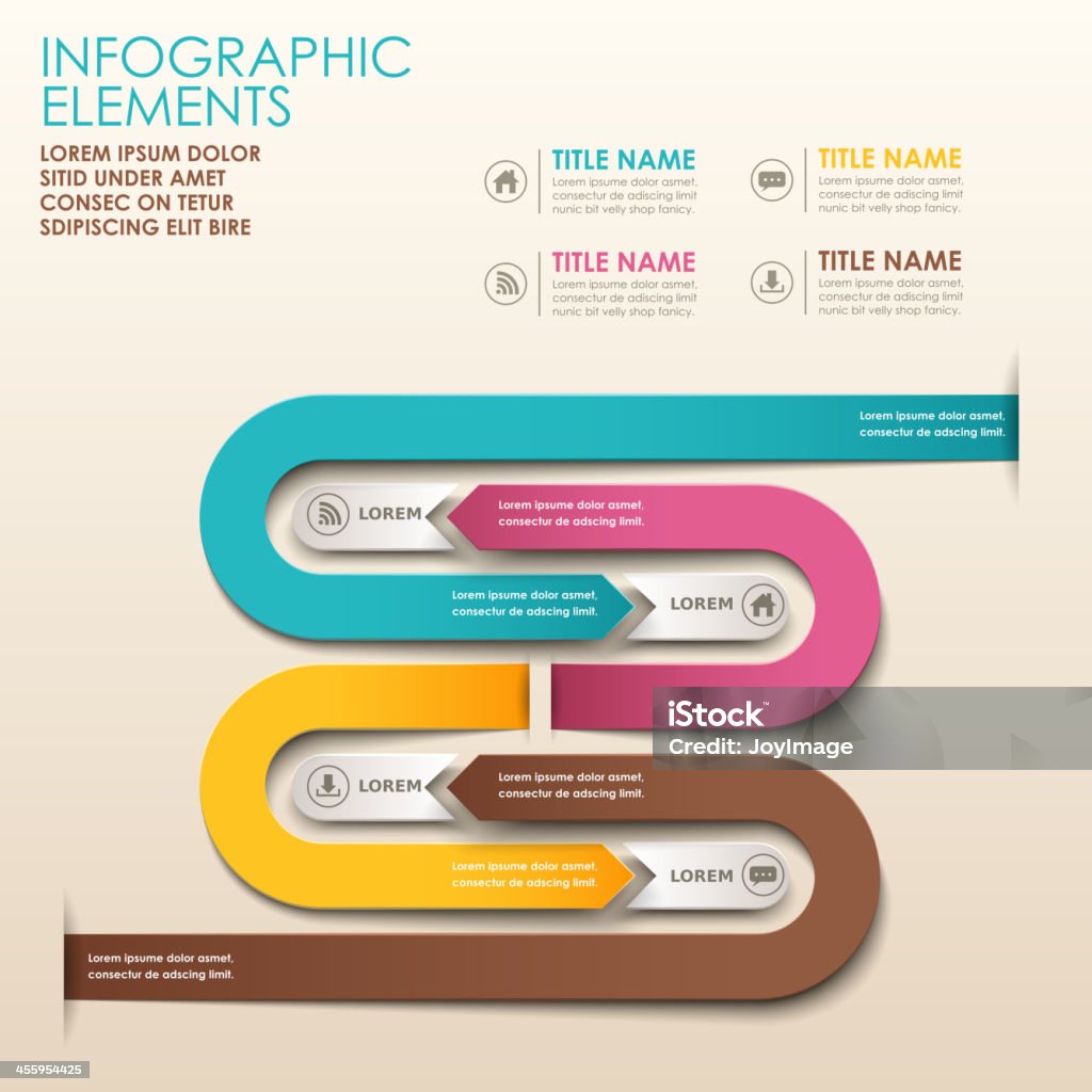 Abstrato 3d infographics Papel - Royalty-free Abstrato arte vetorial