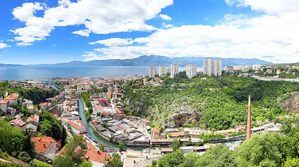 Rijeka City panorama, Croatia.