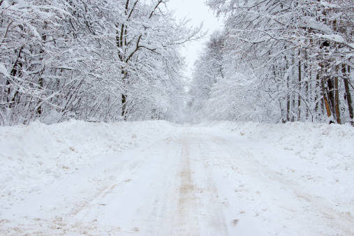 HD1080p: Winter road after snowfall.