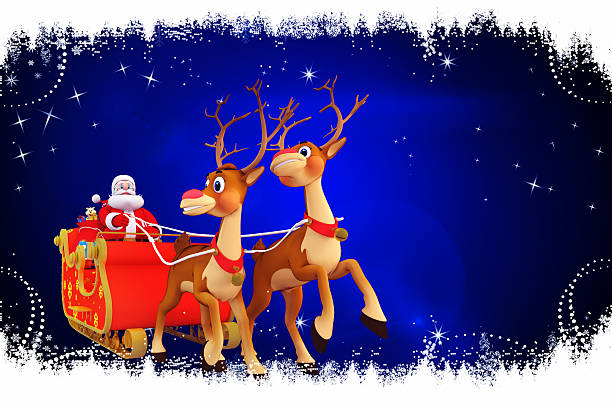 istock santa claus with his sleigh 455989637