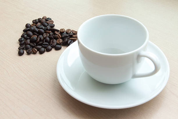 Blank coffee cup with love sign stock photo