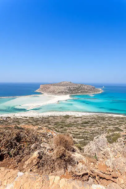 View of beautiful beach of Balos, Crete, Greece
