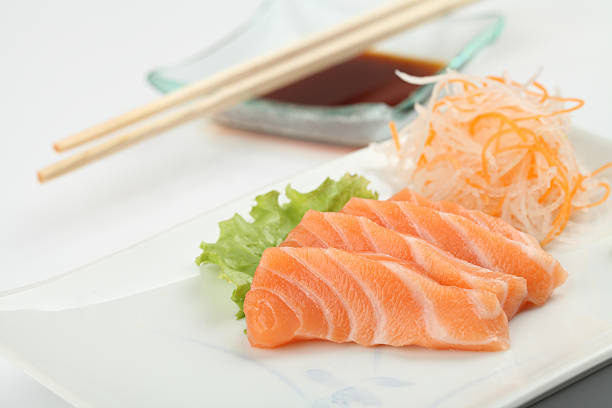 istock salmon sashimi isolated in white background 456008133