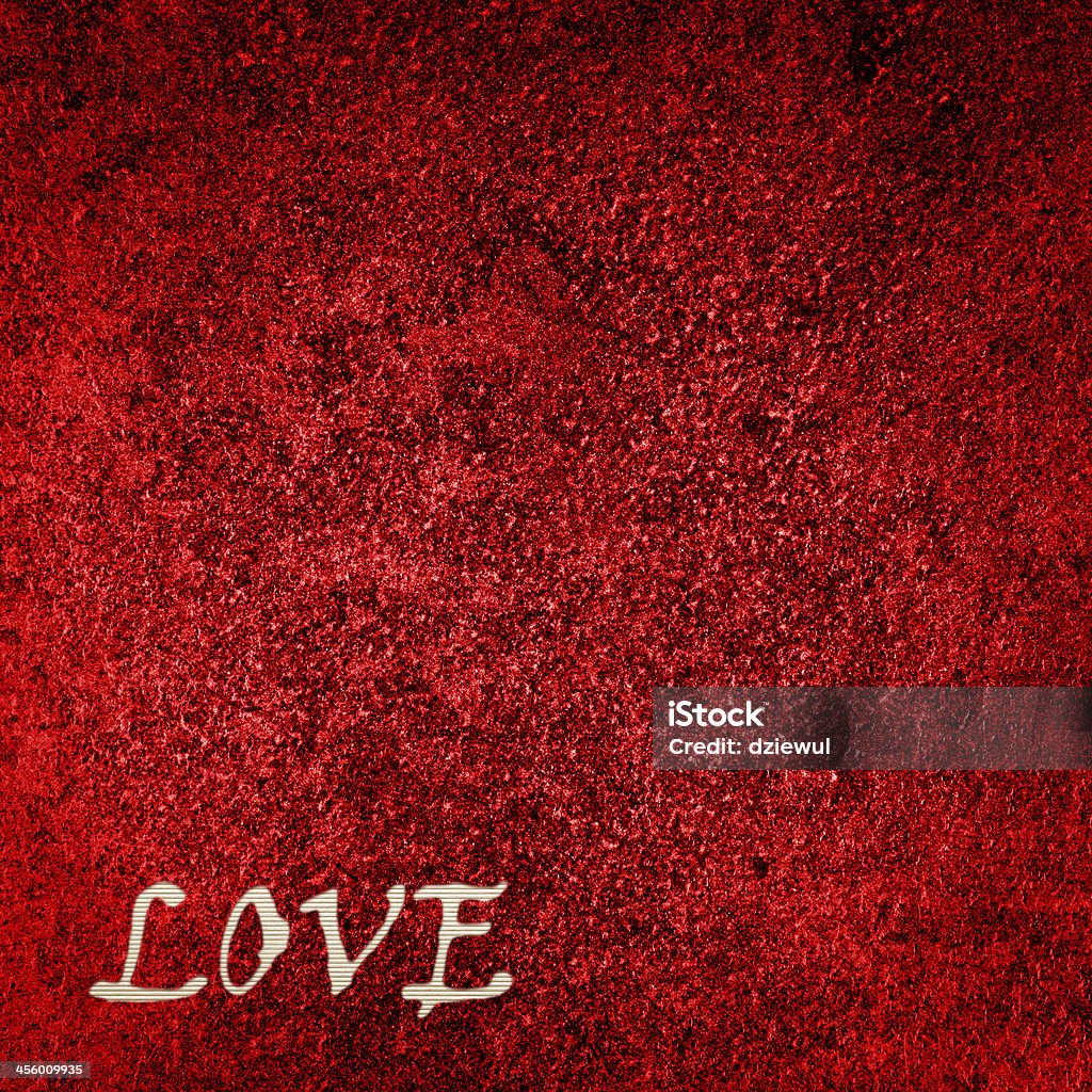 Roter Samthintergrund mit Wort "Liebe" - Lizenzfrei Alphabet Stock-Foto