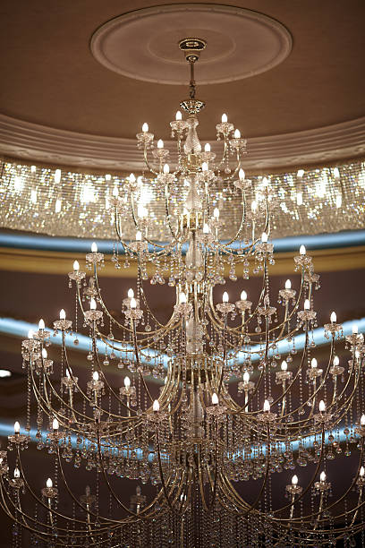 istock beautiful crystal chandelier in a room 456010121