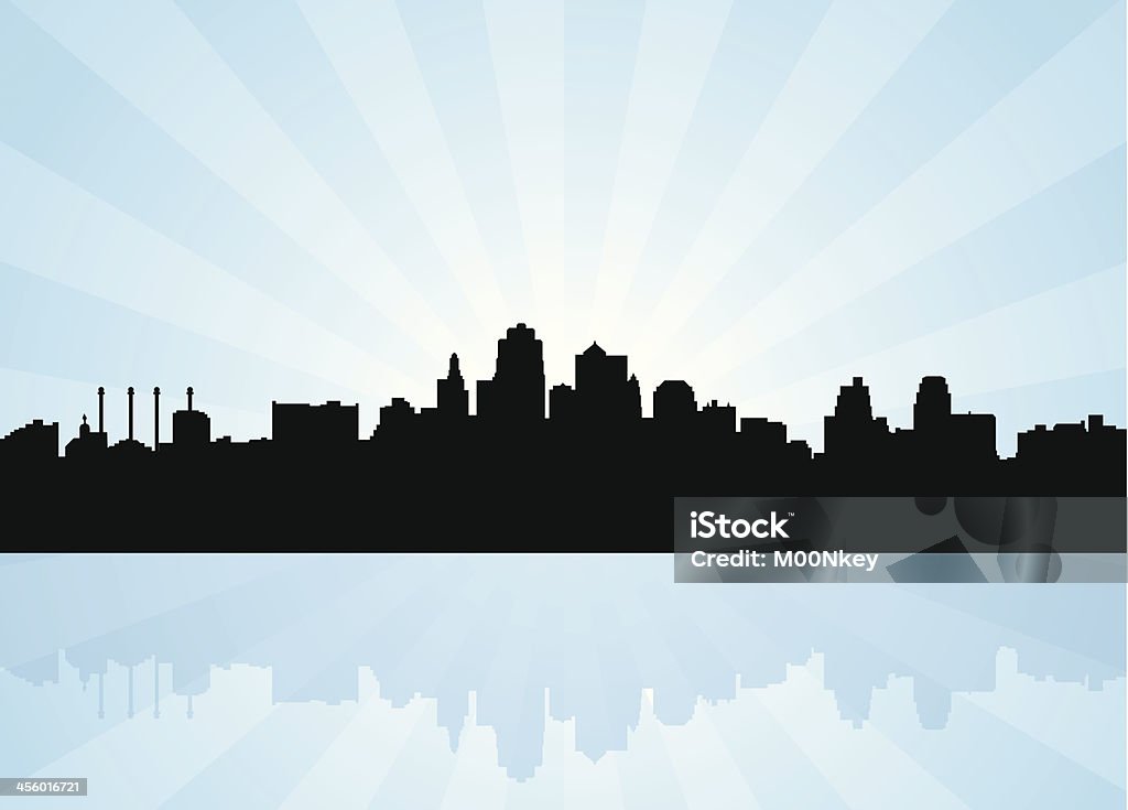 Kansas City Missouri Skyline This file contains transparency effects and saved in EPS10 version. AI CS4 file also included.  Urban Skyline stock vector