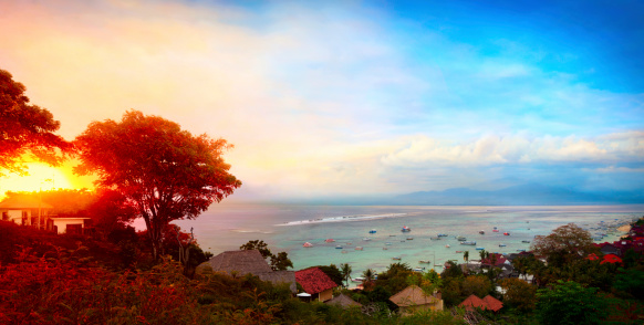 Sunset in Lembongan island, Indonesia.