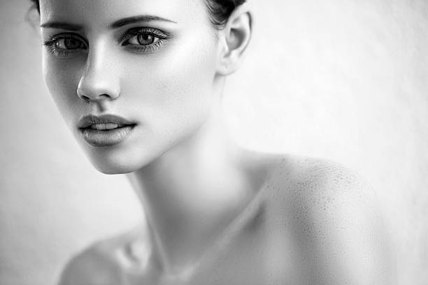 istock Beautiful woman. B&W. 456020533