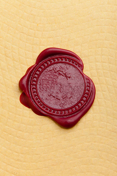 Wax Seal on Paper stock photo