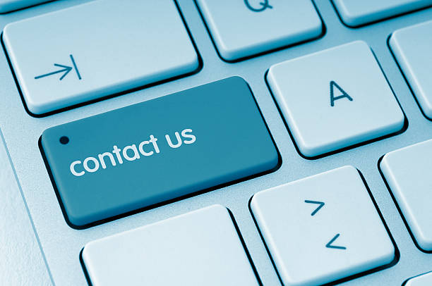 istock Close-up of computer key stroke with Contact us characters 456024963