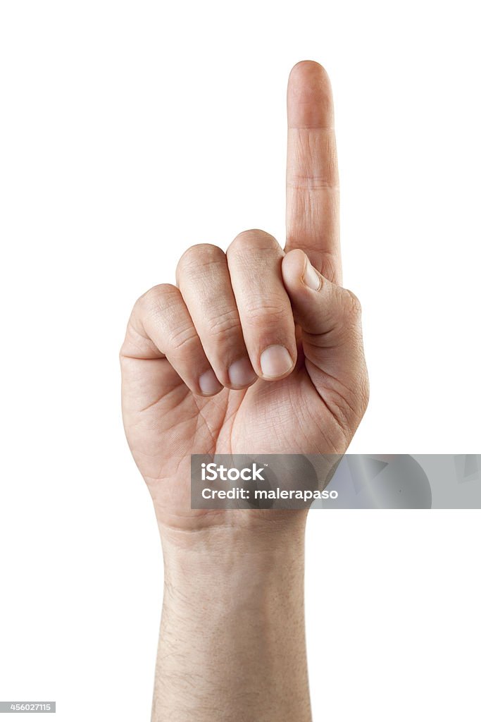 Mann hand mit Zeigefinger - Lizenzfrei Zeigefinger Stock-Foto