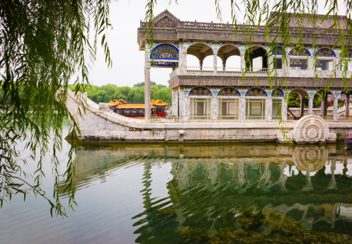The Marble Boat (Boat of Purity and Ease) is a lakeside pavilion on the grounds of the Summer Palace in Beijing, China.