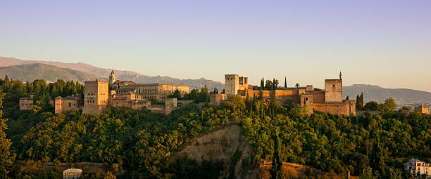 istock Alhambra Golden Hour Panorama in Granada, Spain 456027683