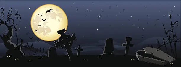 Vector illustration of Haunting Halloween Background