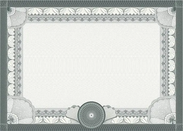 Vector illustration of Certificate - blank template