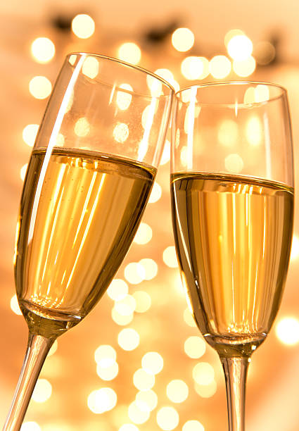 istock Pair of champagne flutes 456033659