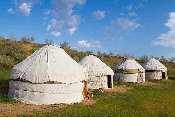 istock Kazakh yurt in Kyzylkum desert 456034665