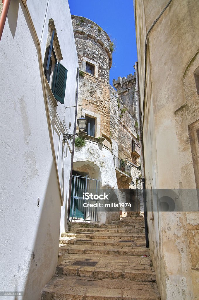 Mr Alleyway. Missive chicks. Apulia. Italy. Alleyway. Ceglie Messapica. Apulia. Italy. Alley Stock Photo