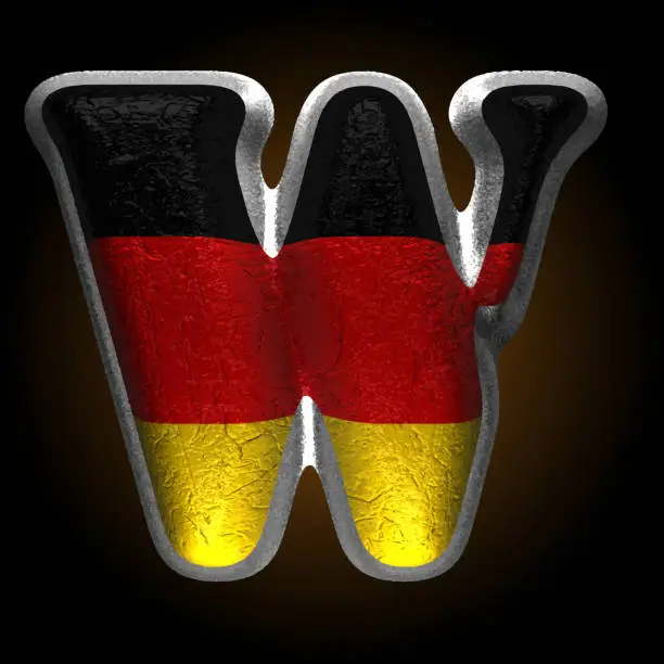 Vector illustration of Vector Germany metal figure w