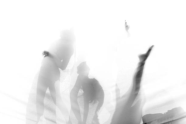istock Group of contemporary dancers performing on stage 456040945