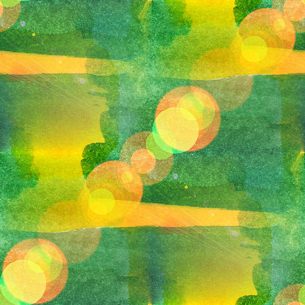 istock bokeh abstract green yellow watercolor, seamless texture hand pa 456042051