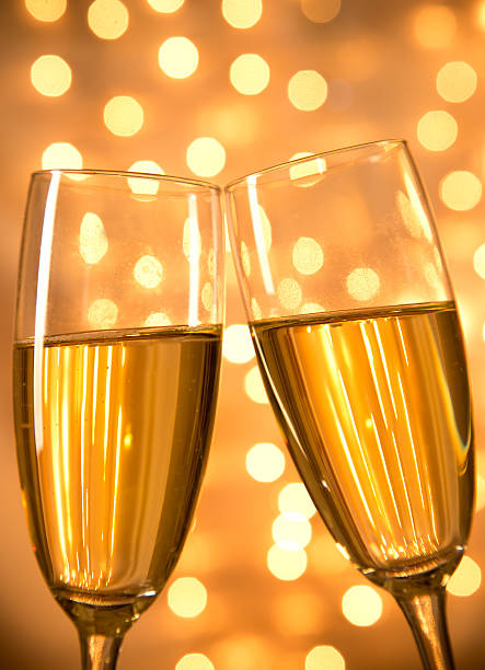istock Pair of champagne flutes 456044143