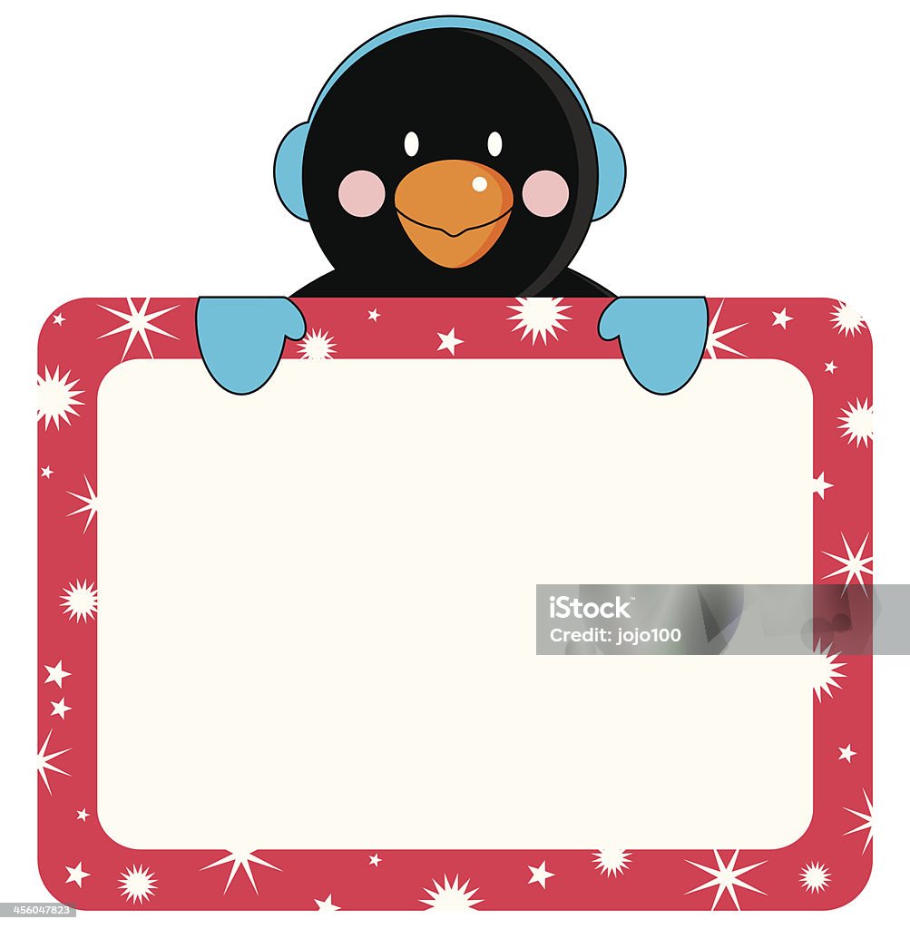 Pinguino invitare o Manifesto - arte vettoriale royalty-free di A forma di stella