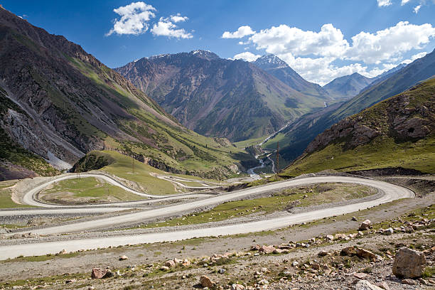 istock Winding road in Tien Shan mountains 456048305