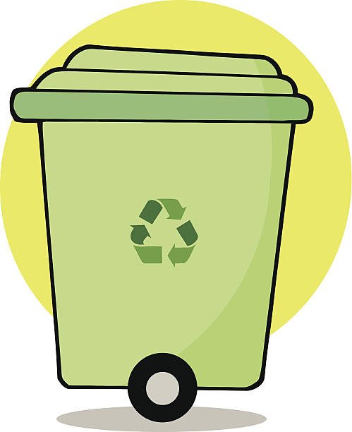 Recycle Bin With Background Stock Illustration - Download Image Now -  Cartoon, Clip Art, Color Image - iStock