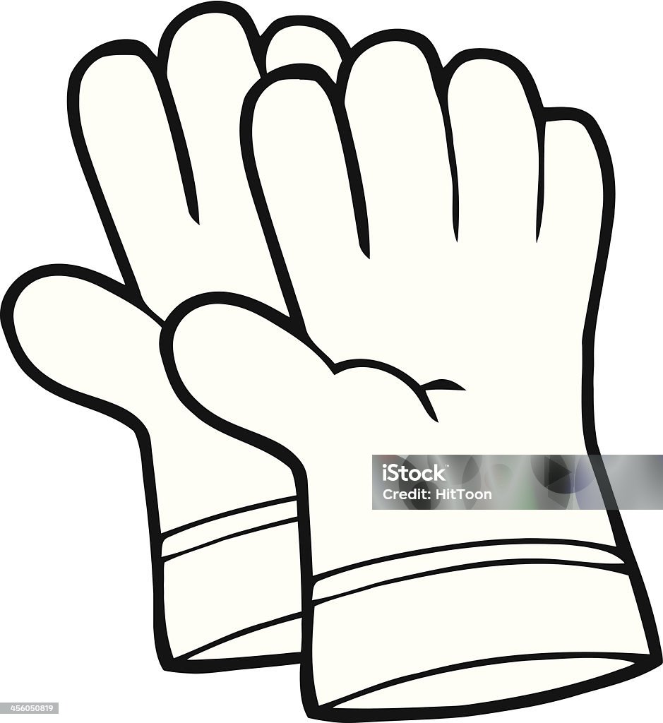 Garten Handschuhe, schwarz und weiß - Lizenzfrei Bildart Vektorgrafik