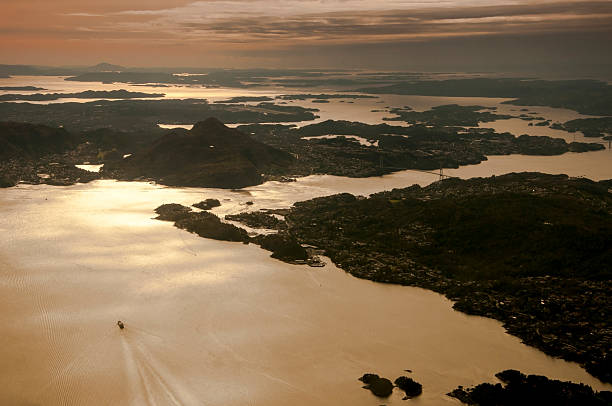 Bergen and the surrounding area. stock photo