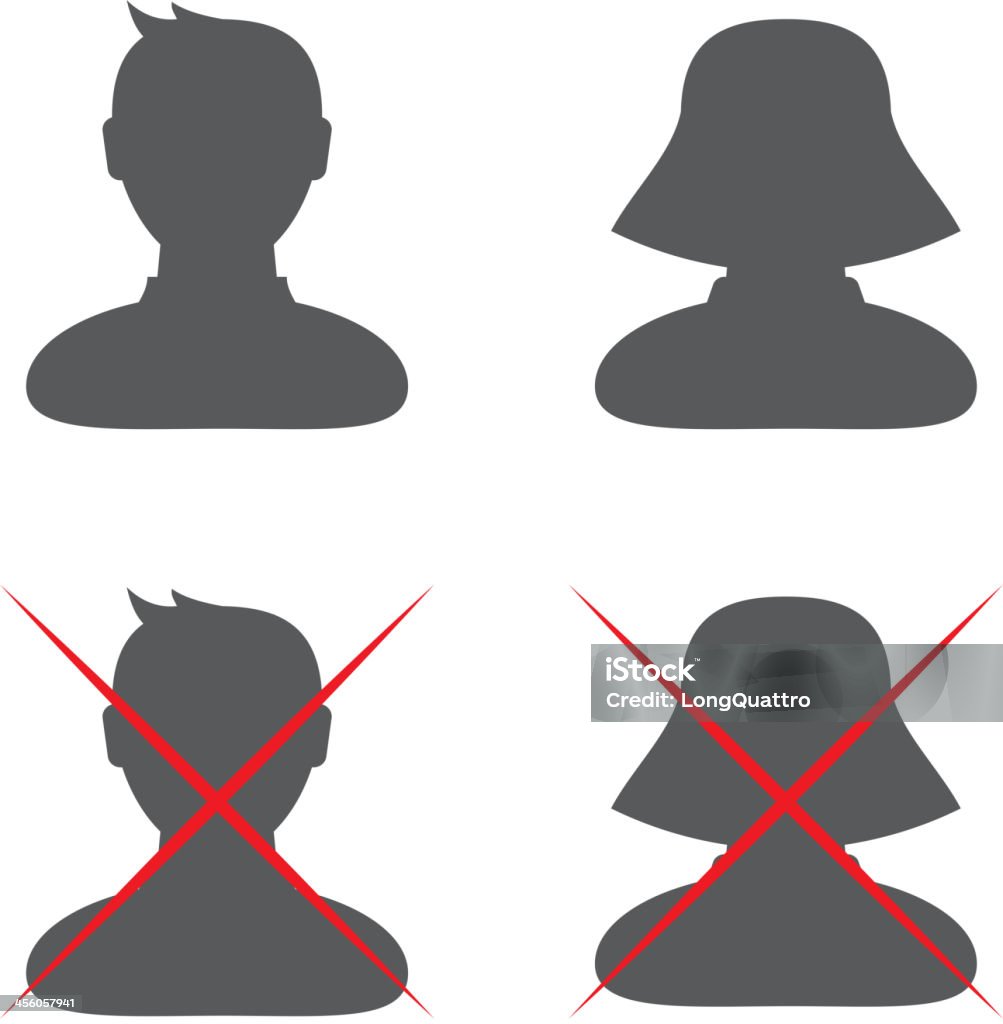 Default Profiles Withe Letters Default Profile Stock Illustration - Download Image Now - Abstract ...