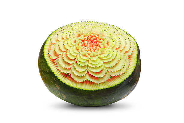 Watermelon carving Watermelon carving fruit carving stock pictures, royalty-free photos & images