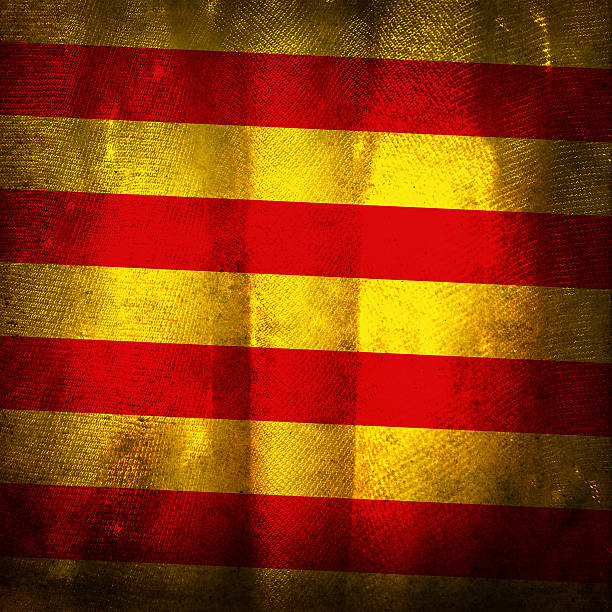 istock Old grunge flag of Catalonia 456064579