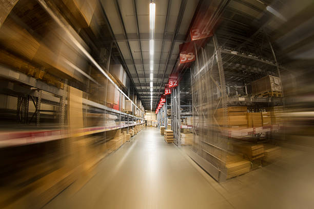 Industrial warehouse rapid progress stock photo