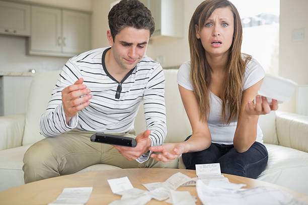 istock Couple worrying about bills 456068347
