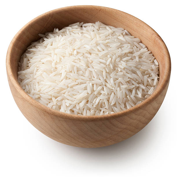 riso basmati - clipping path rice white rice basmati rice foto e immagini stock