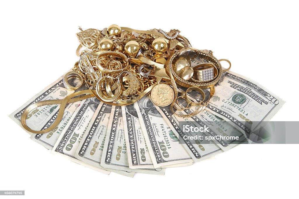 Dinheiro de Ouro - Royalty-free Dourado - Cores Foto de stock