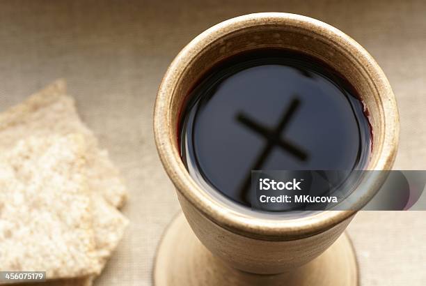 Wine And Bread Stock Photo - Download Image Now - Communion, Last Supper, Chalice