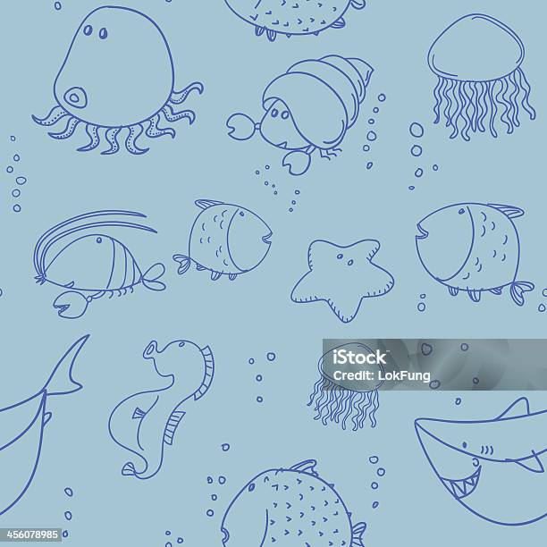 원활한 배경해양 동물 기포에 대한 스톡 벡터 아트 및 기타 이미지 - 기포, 껍데기, 동물 표시