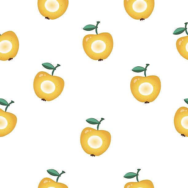 ilustraciones, imágenes clip art, dibujos animados e iconos de stock de patrón de manzana - portion apple food pattern