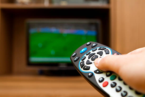 istock TV Remote Control. Television football. 456090159