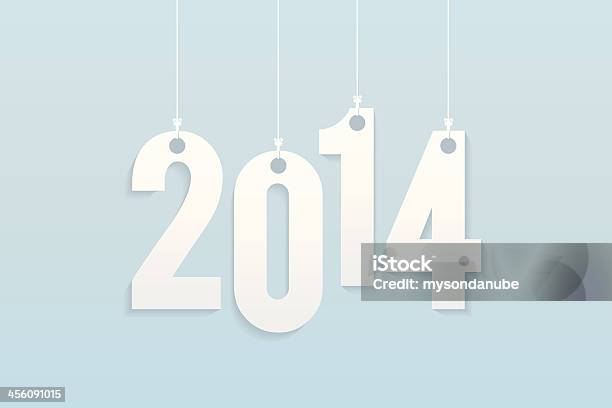 Vetores de Fundo De Vetor De Novo Ano 2014 e mais imagens de 2014 - 2014, Ano novo, Azul