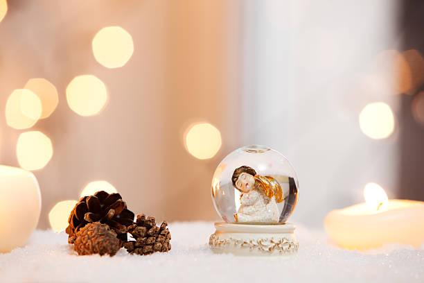 istock Snow globe and Christmas decoration 456091245
