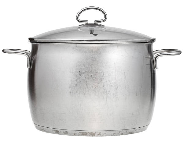 istock big stainless steel saucepan covered by glass lid 456098249